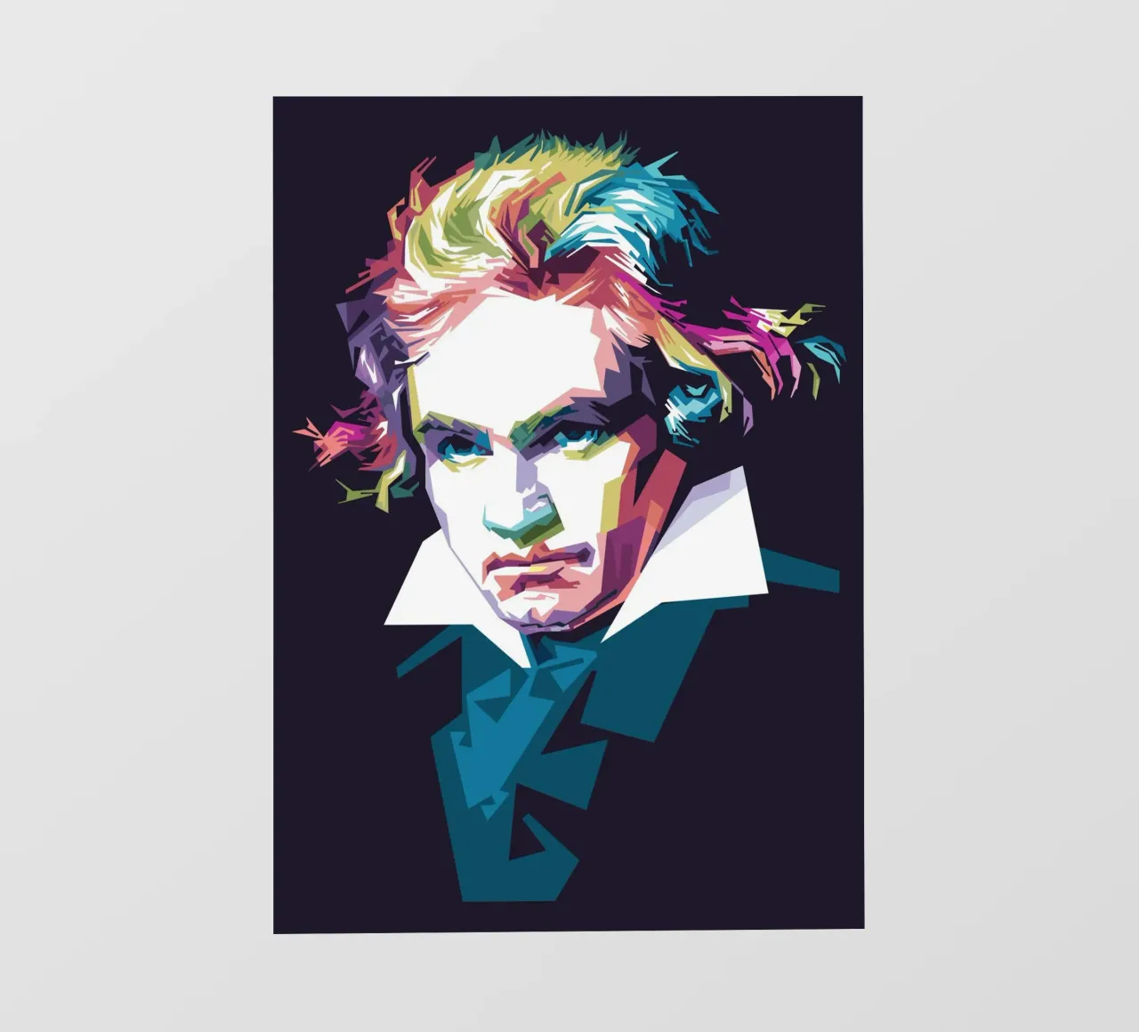 Beethoven in stile WPAP pellicola backlit da Alkahfsmart