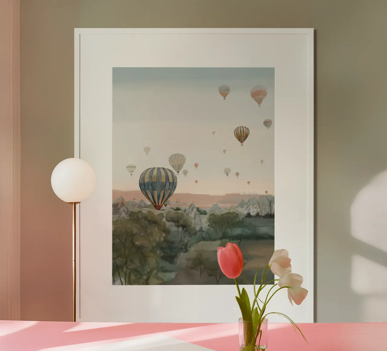 Mongolfiera Savannah Viaggio Wanderlust Acquerello poster da This Wild Soul - Illustration