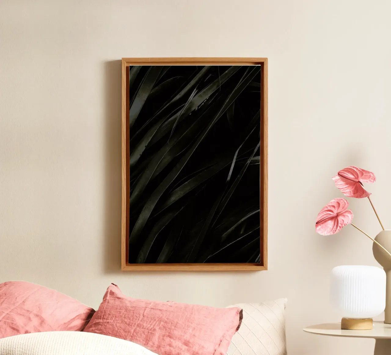 Black Palms tela con Cornice a cassetta da Chris Abatzis