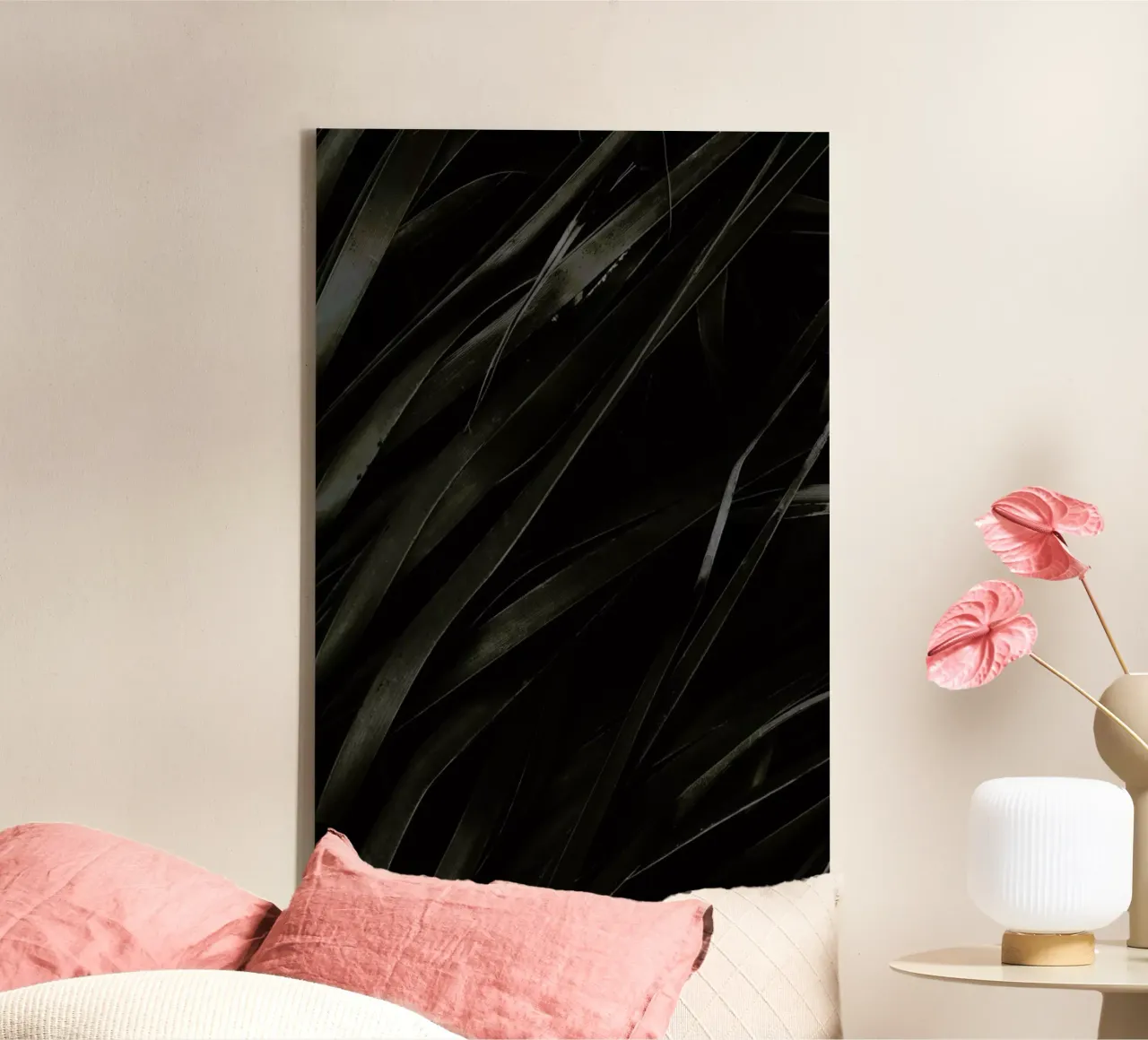 Black Palms tela con Cornice a cassetta da Chris Abatzis