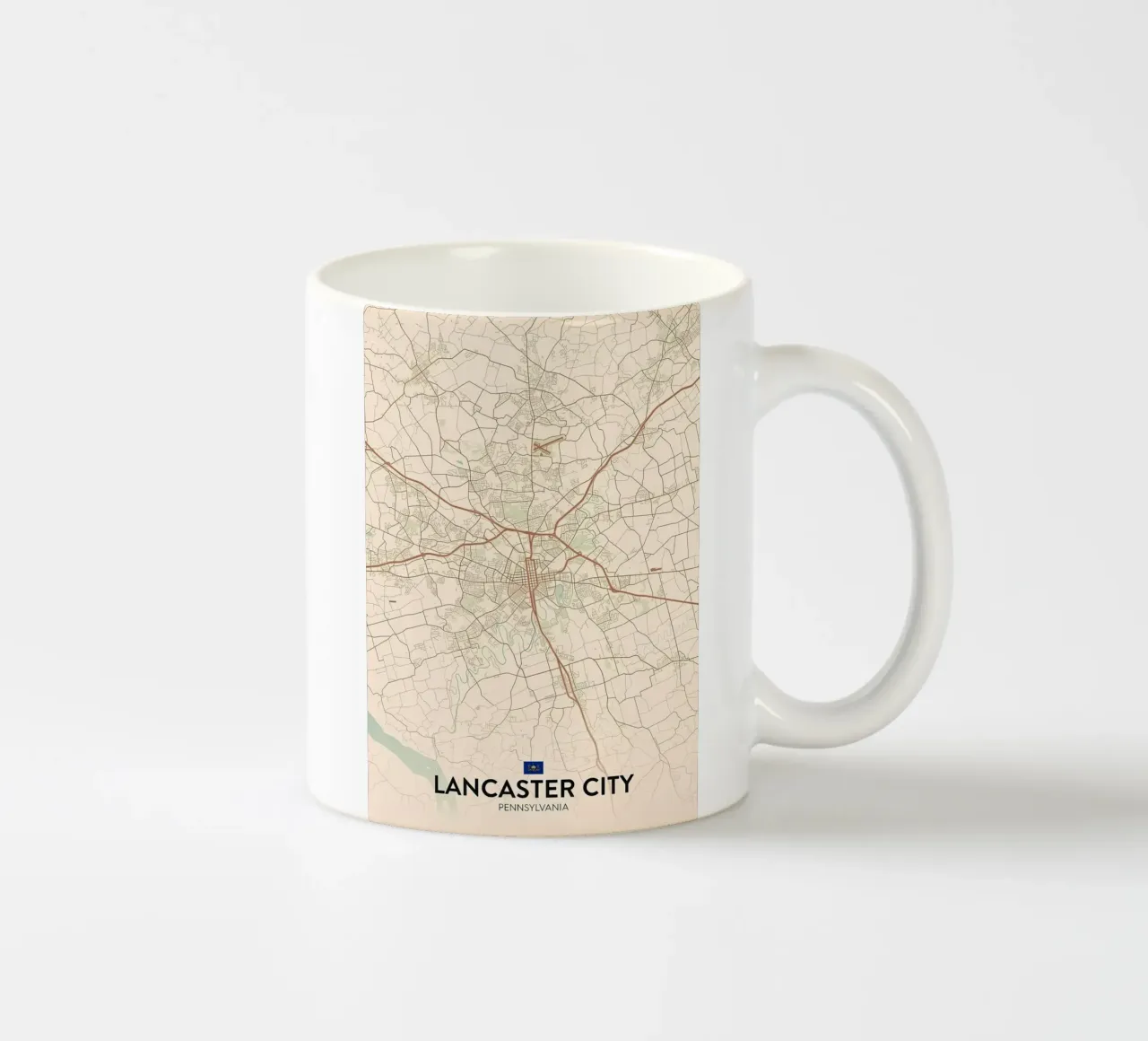 Città di Lancaster PA tazza in ceramica da Jacob W MICKELSON