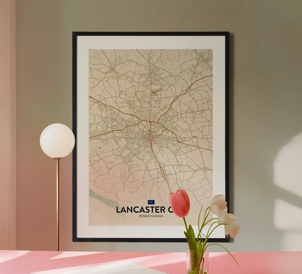 Città di Lancaster PA poster da Jacob W MICKELSON