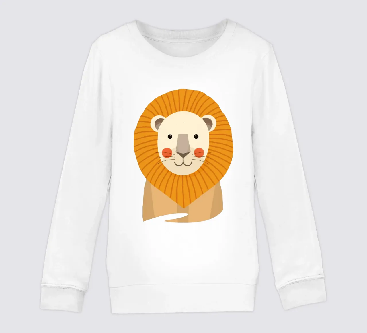 Leone, ritratto animale felpa bambino da The Printed Sparrow