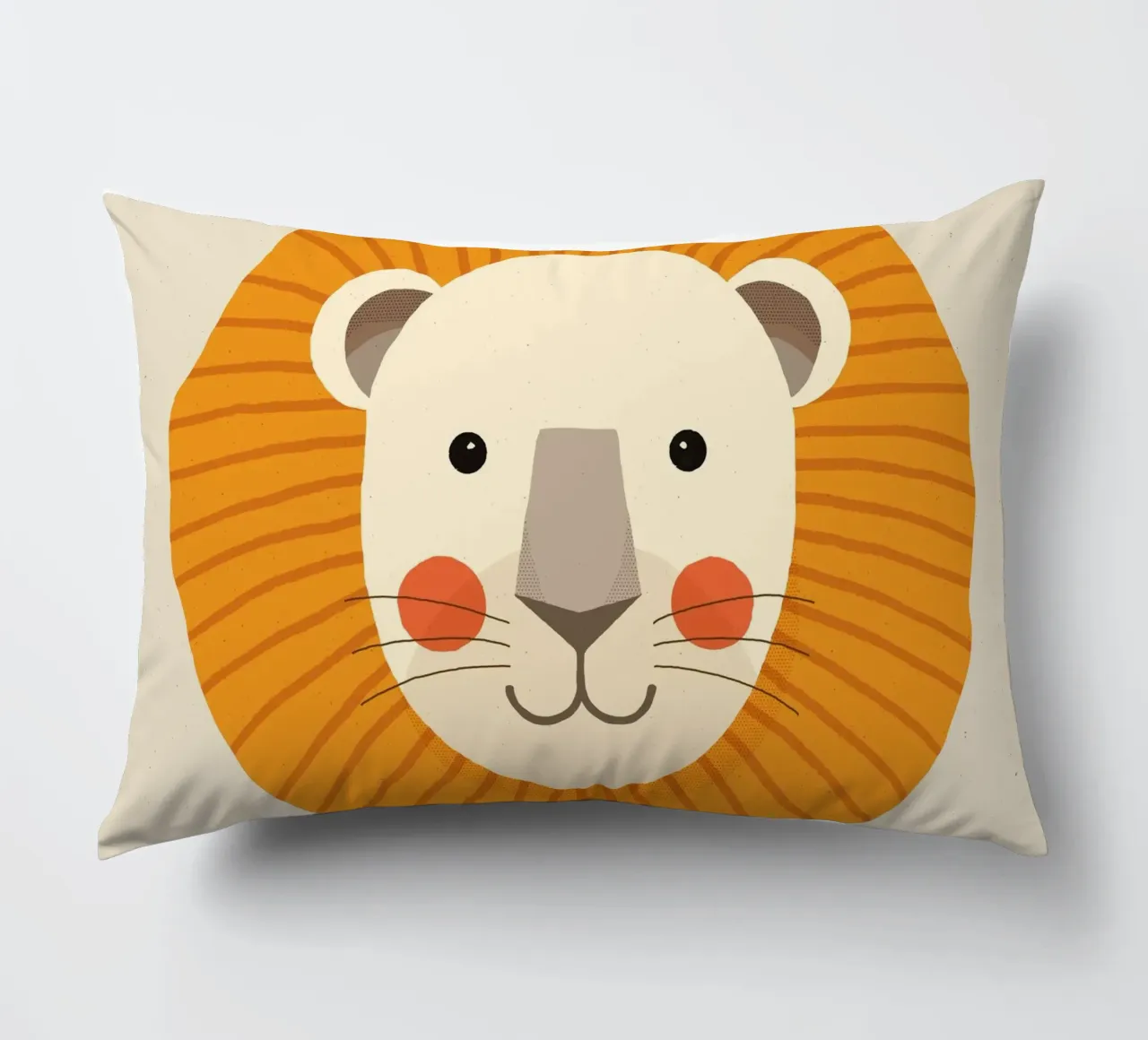 Leone, ritratto animale cuscino da The Printed Sparrow