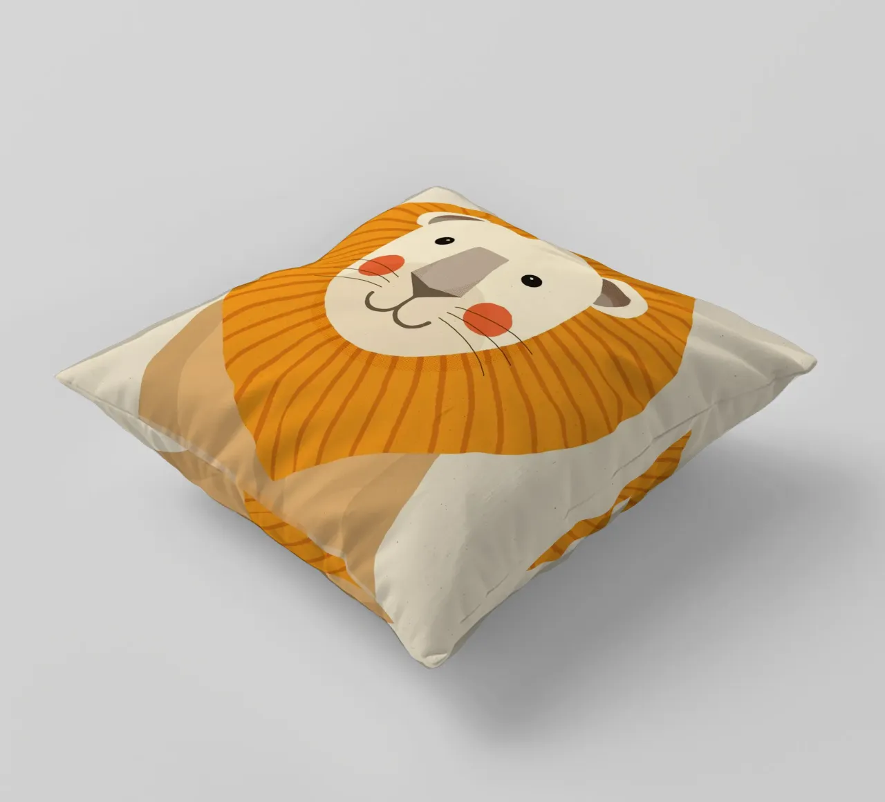 Leone, ritratto animale cuscino da The Printed Sparrow