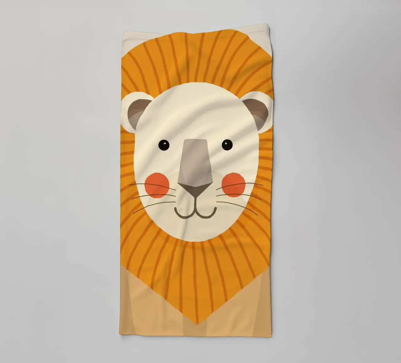Leone, ritratto animale asciugamano da bagno da The Printed Sparrow