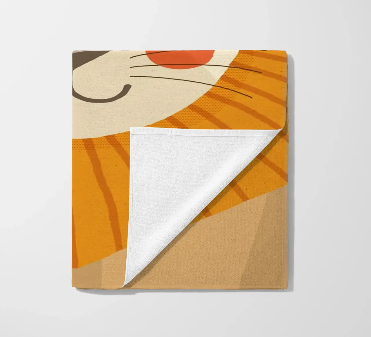 Leone, ritratto animale telo mare da The Printed Sparrow