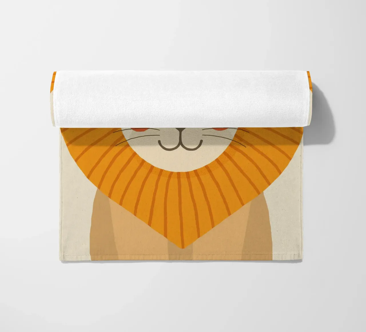 Leone, ritratto animale telo mare da The Printed Sparrow