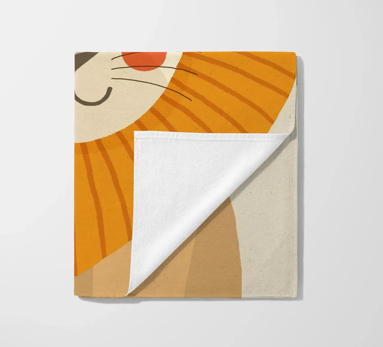 Leone, ritratto animale telo mare da The Printed Sparrow
