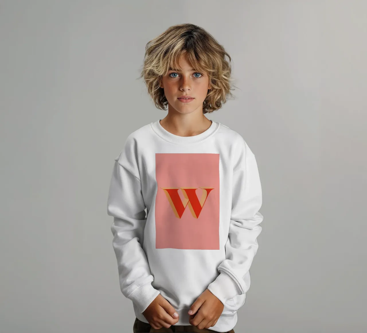 Red W felpa bambino da daylight design studio