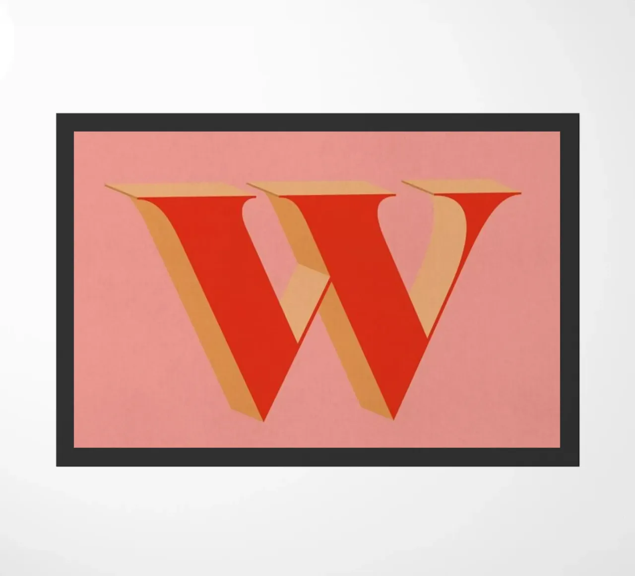 Red W product.type.doormat common.byCreator daylight design studio