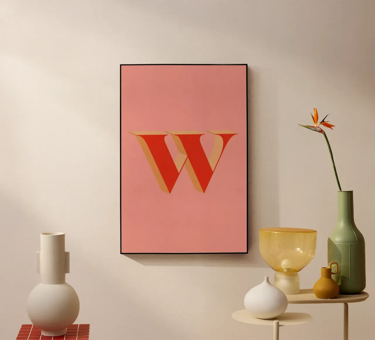 Red W plexiglass da daylight design studio