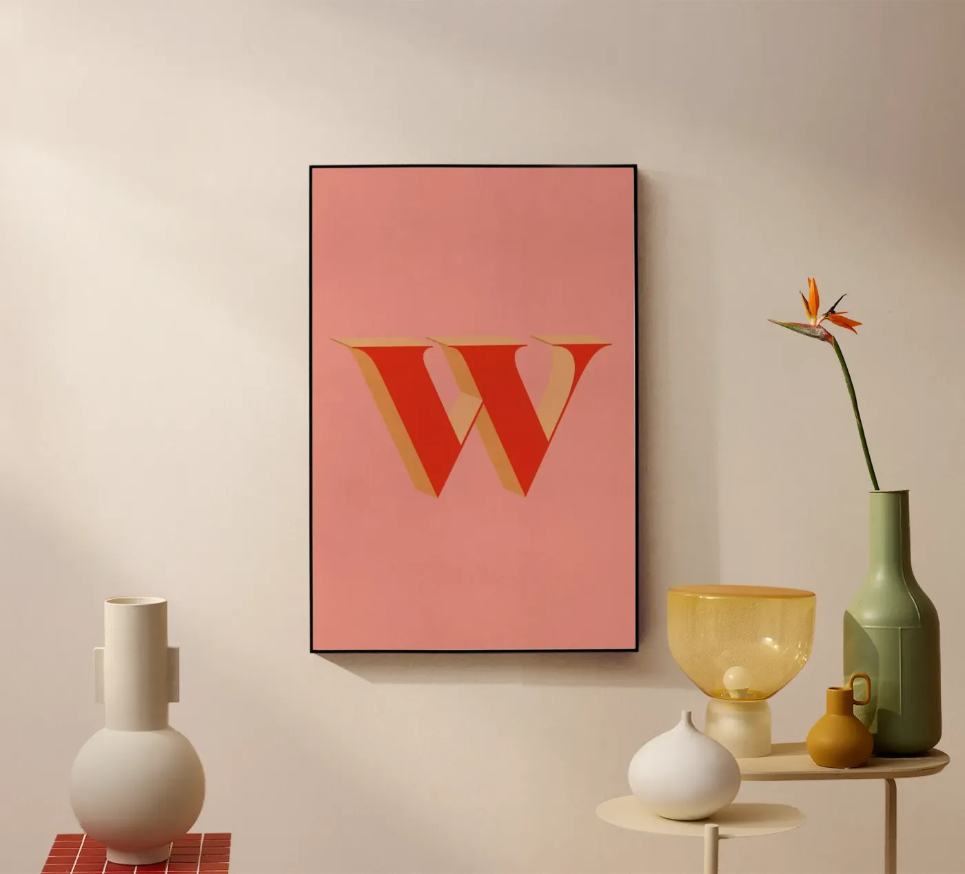 Red W plexiglas de daylight design studio