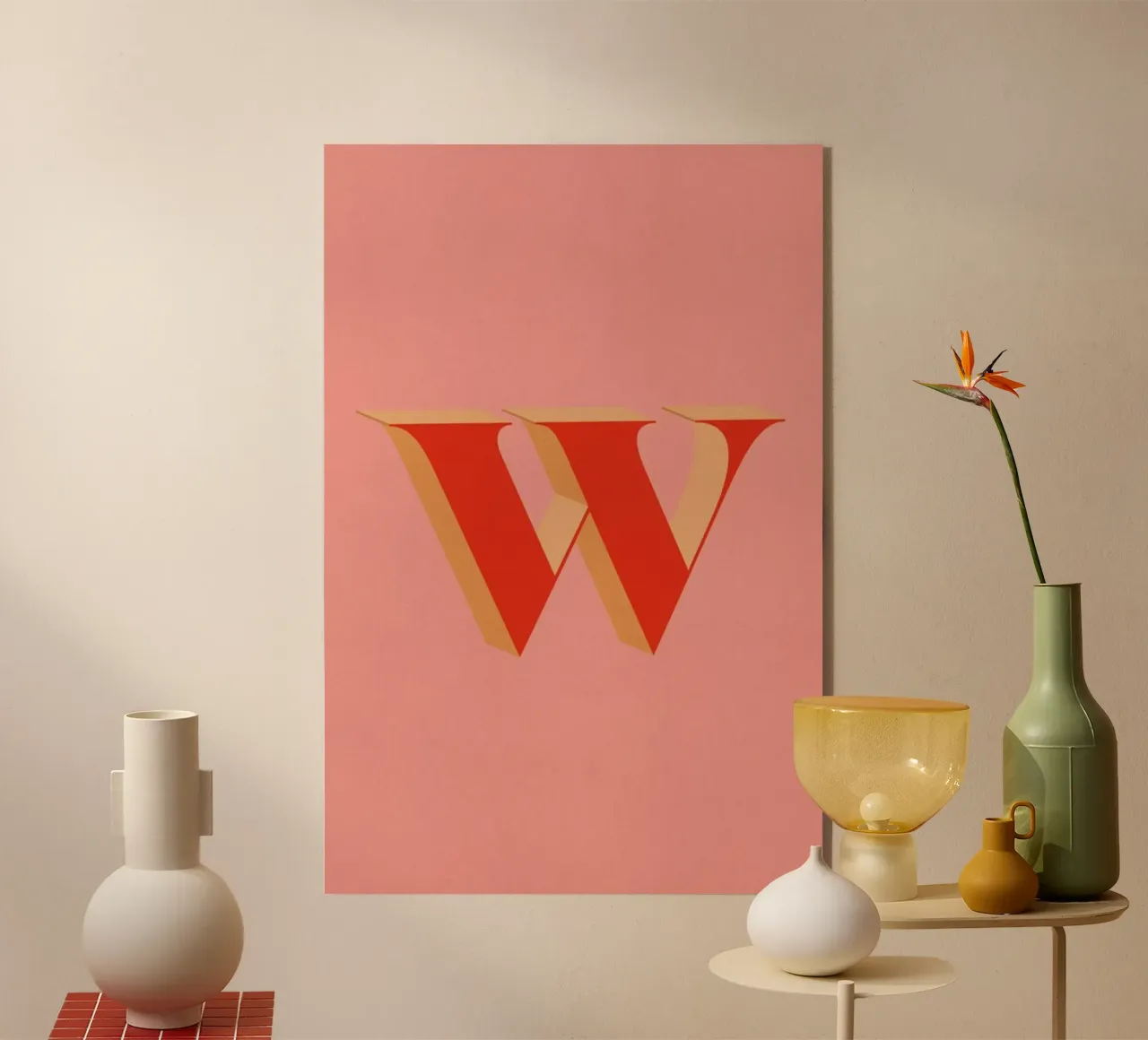 Red W plexiglass da daylight design studio