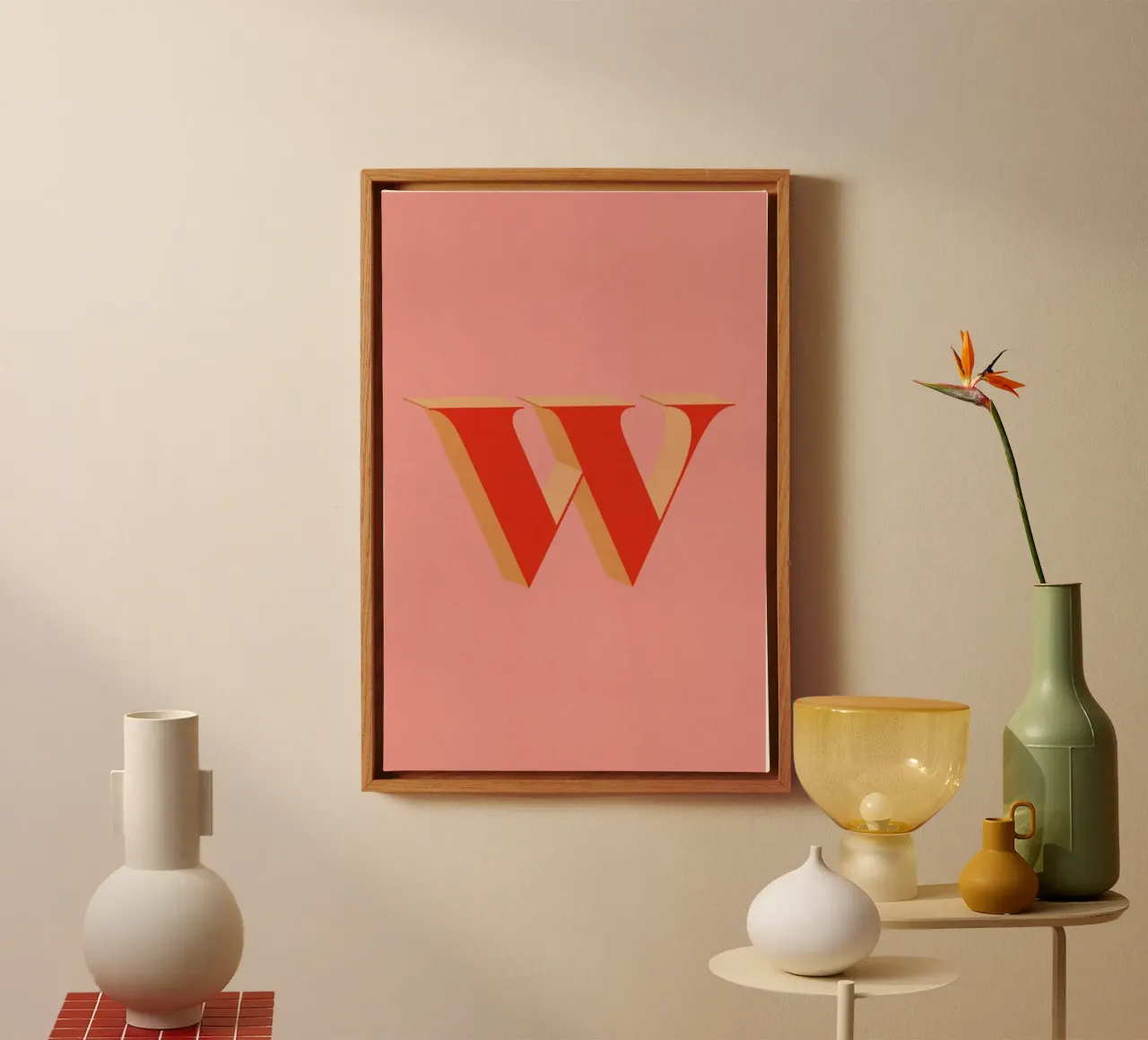 Red W tela con Cornice a cassetta da daylight design studio
