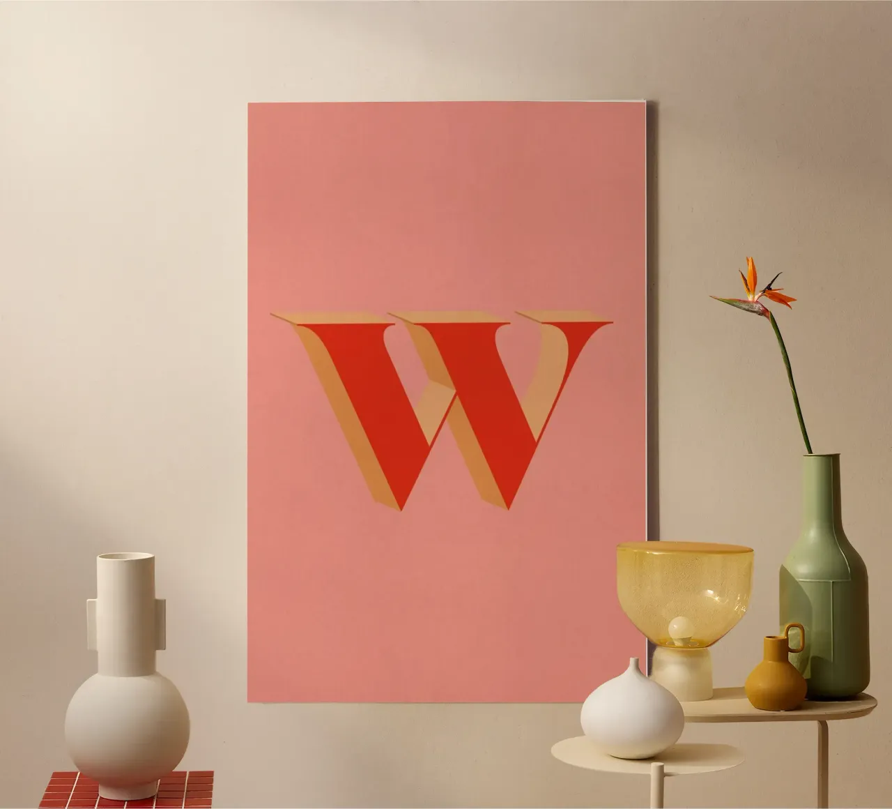 Red W tela con Cornice a cassetta da daylight design studio