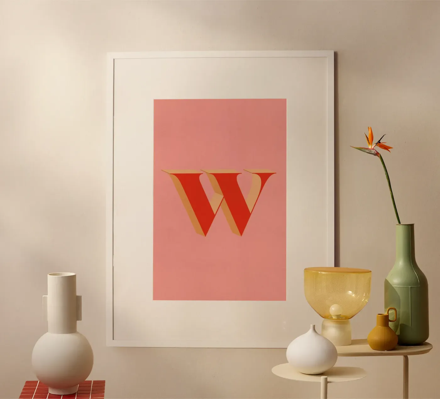 Red W poster by daylight design studio