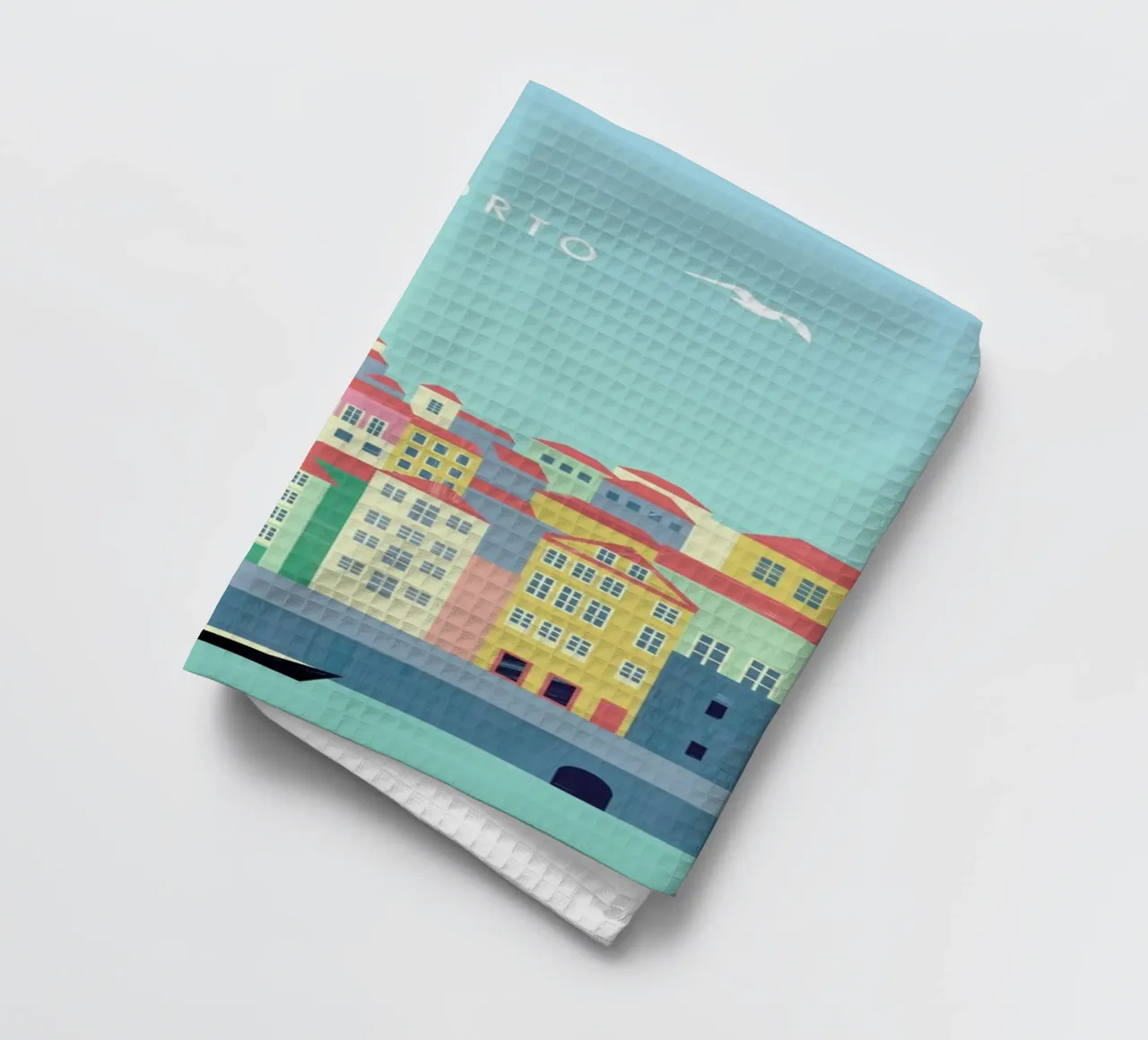 Porto tea towel by Katinka Reinke