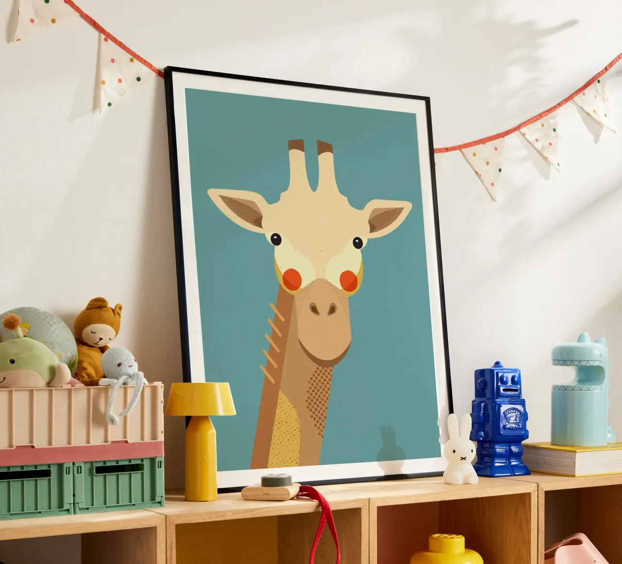 Giraffa, ritratto animale carta hahnemühle da The Printed Sparrow