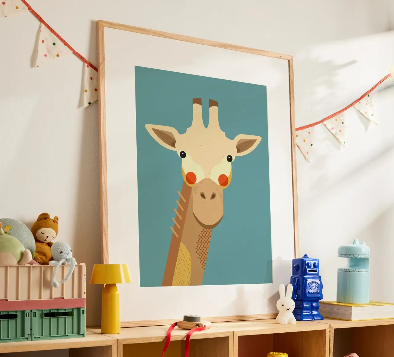 Giraffa, ritratto animale carta hahnemühle da The Printed Sparrow