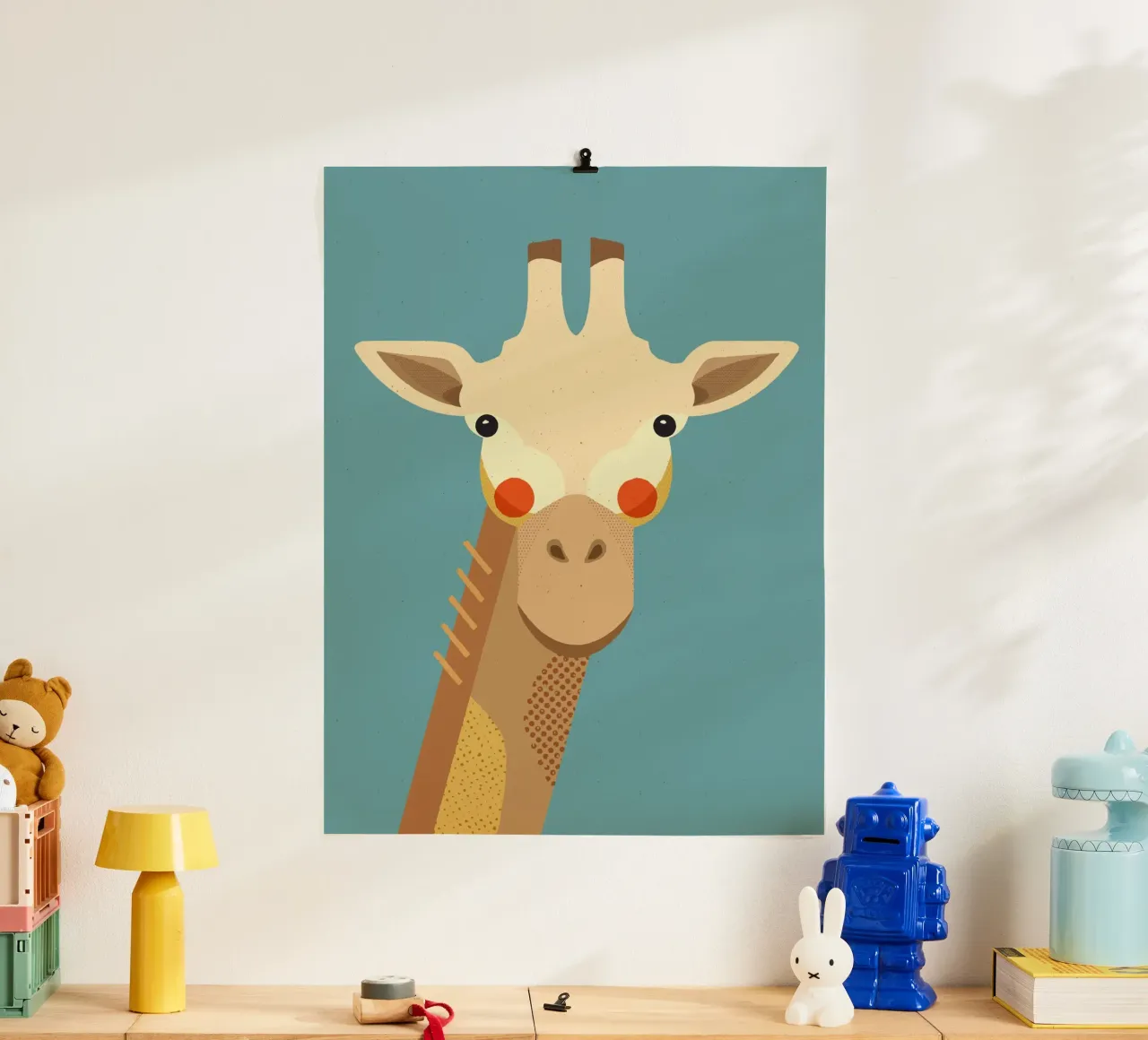 Giraffa, ritratto animale carta hahnemühle da The Printed Sparrow