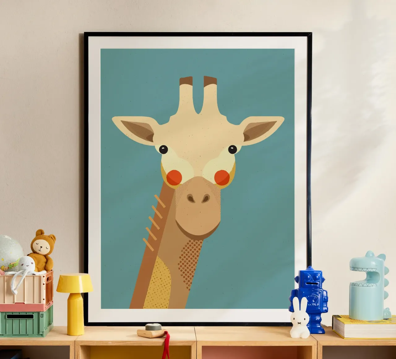 Giraffa, ritratto animale carta hahnemühle da The Printed Sparrow