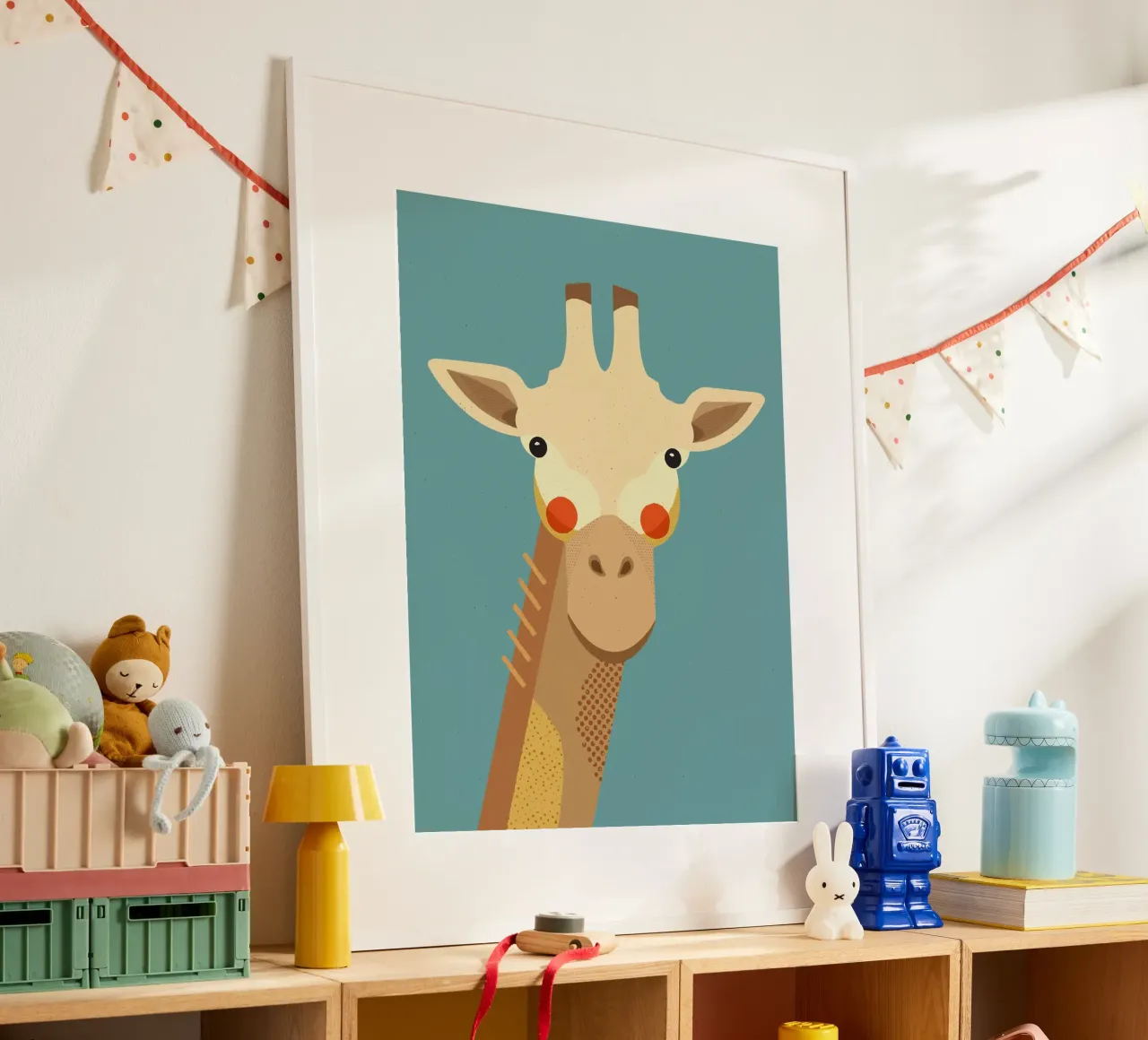 Giraffa, ritratto animale carta hahnemühle da The Printed Sparrow