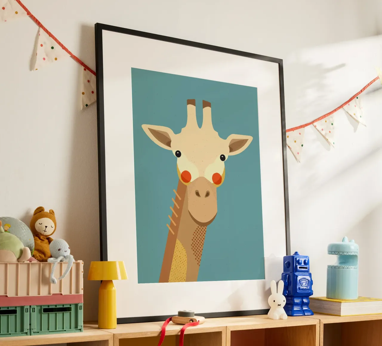 Giraffa, ritratto animale carta hahnemühle da The Printed Sparrow
