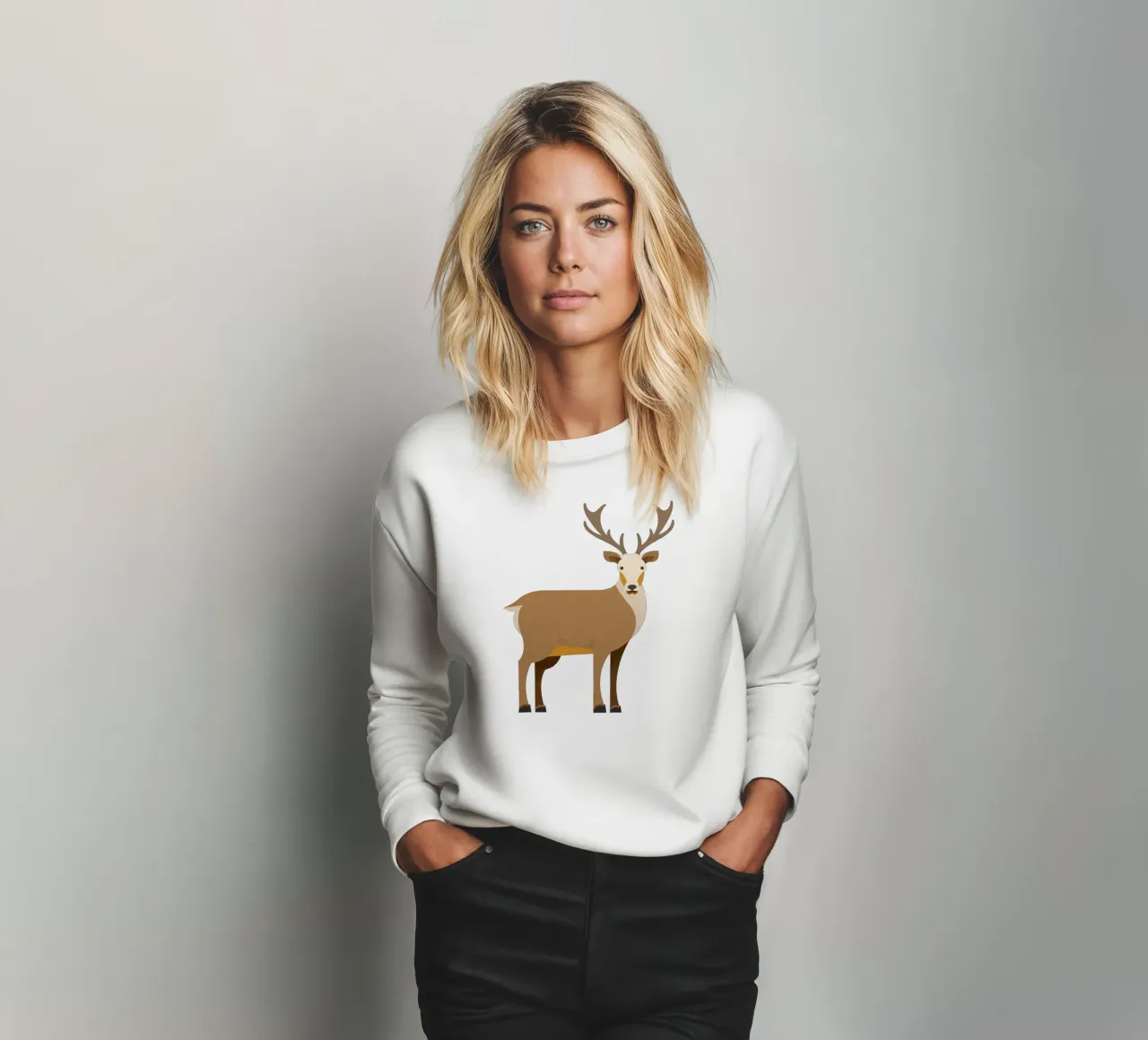 Capriccio Red Deer felpa da The Printed Sparrow
