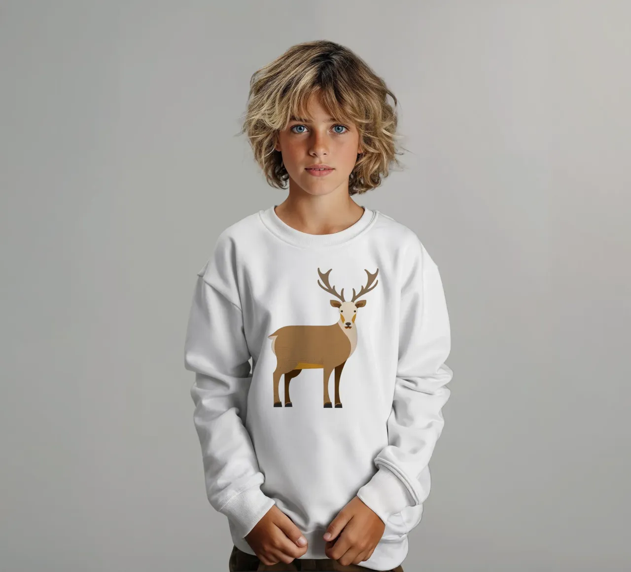 Capriccio Red Deer felpa bambino da The Printed Sparrow