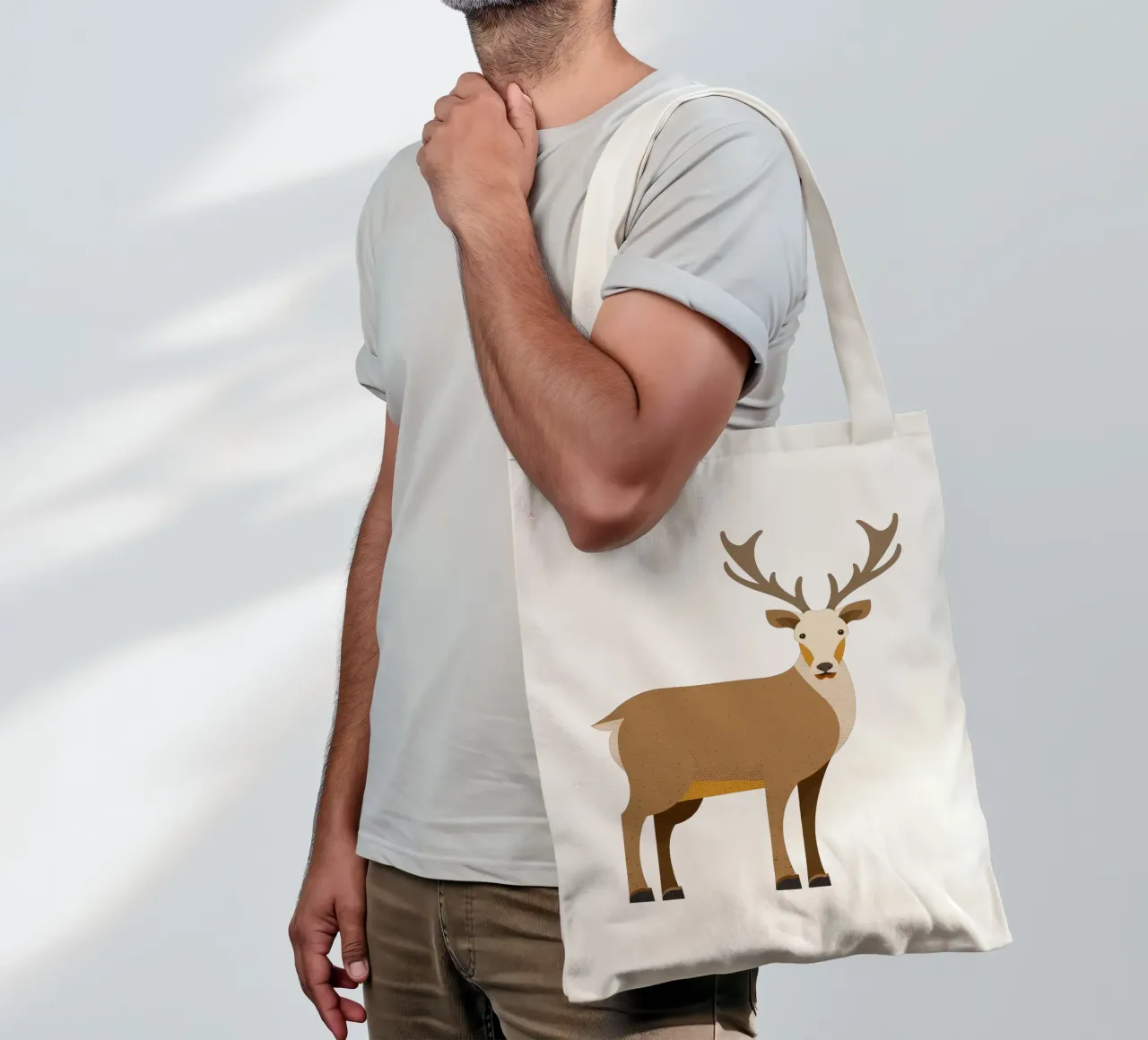 Whimsy Red Deer tote bag by The Printed Sparrow