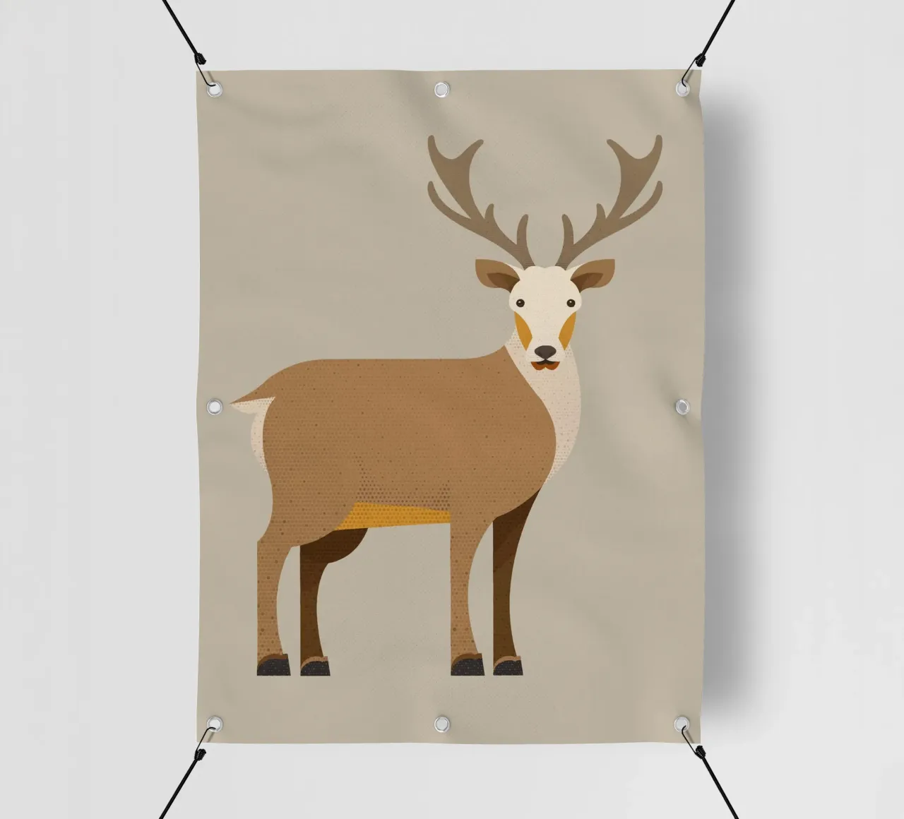 Capriccio Red Deer telo in pvc da The Printed Sparrow