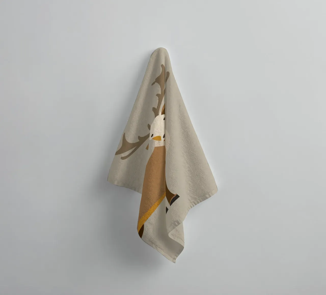 Whimsy Red Deer towel by The Printed Sparrow