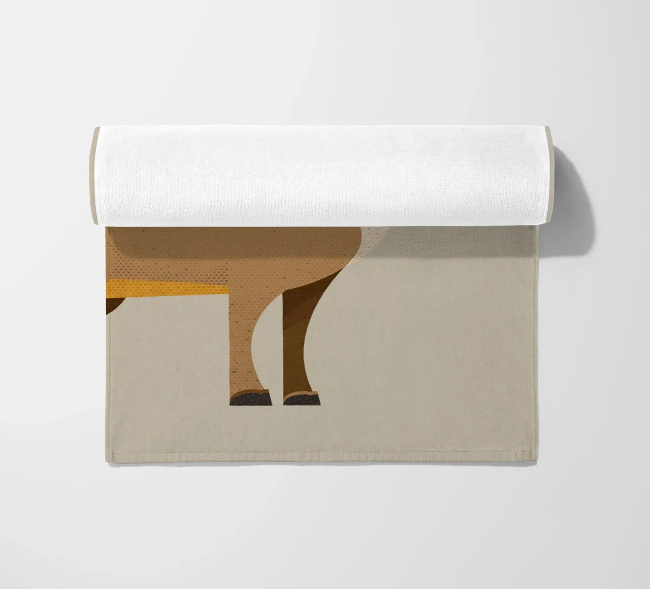 Whimsy Red Deer beach towel by The Printed Sparrow