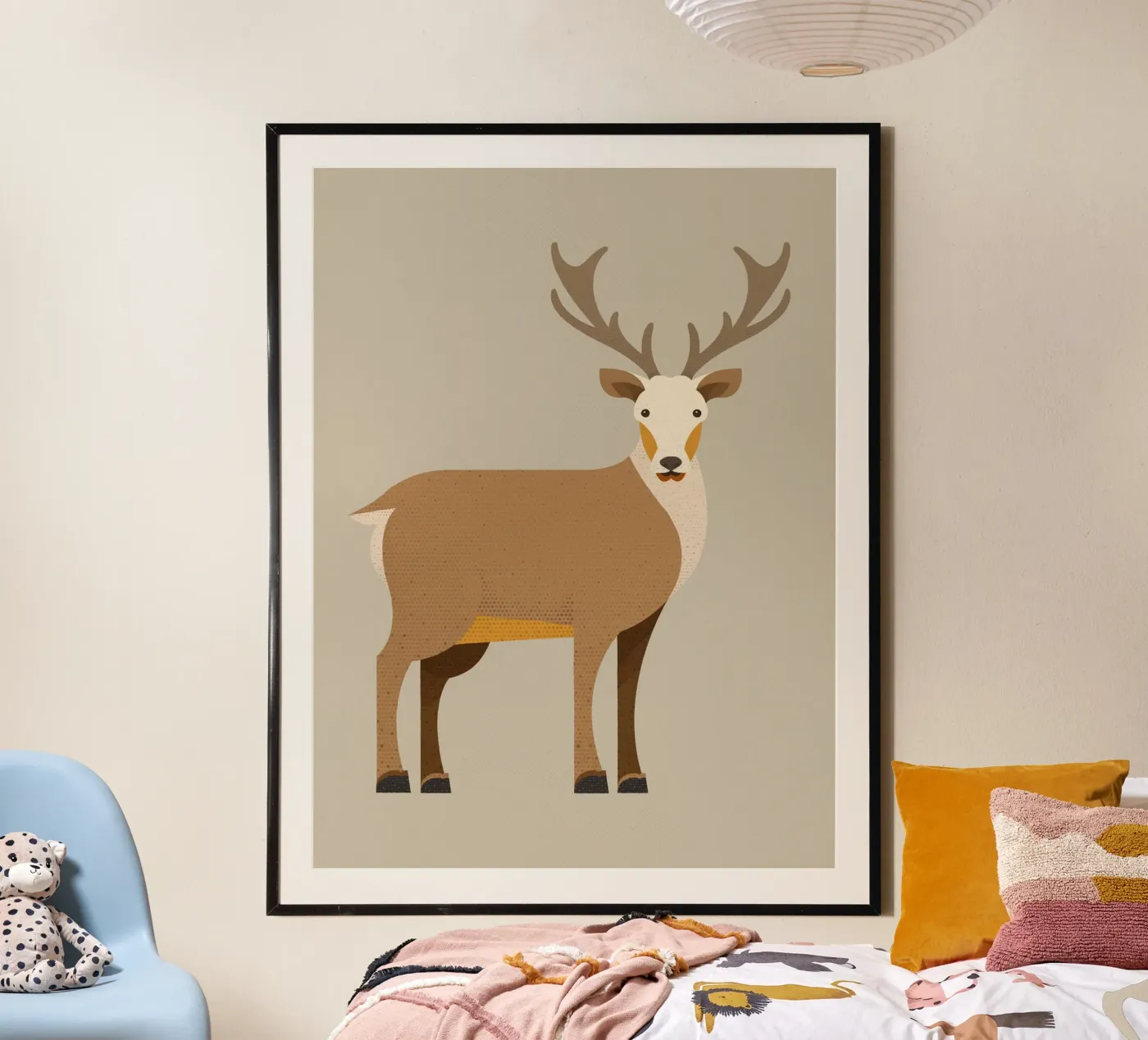 Whimsy Red Deer poster by The Printed Sparrow