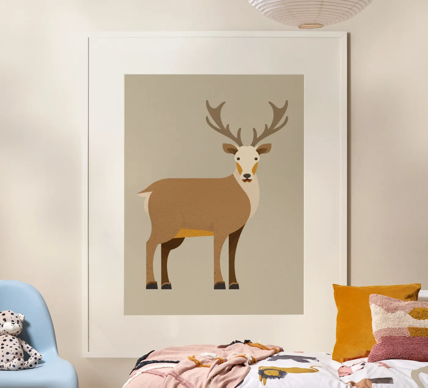 Whimsy Red Deer poster by The Printed Sparrow