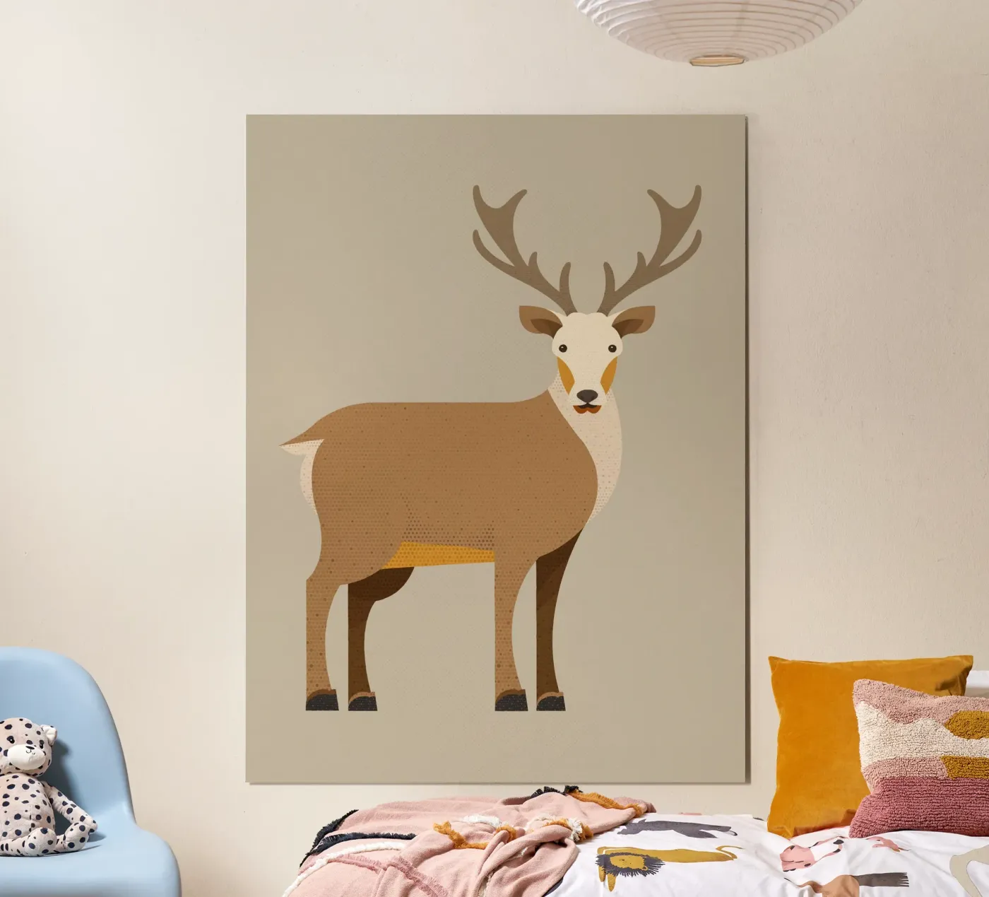 Whimsy Red Deer poster by The Printed Sparrow