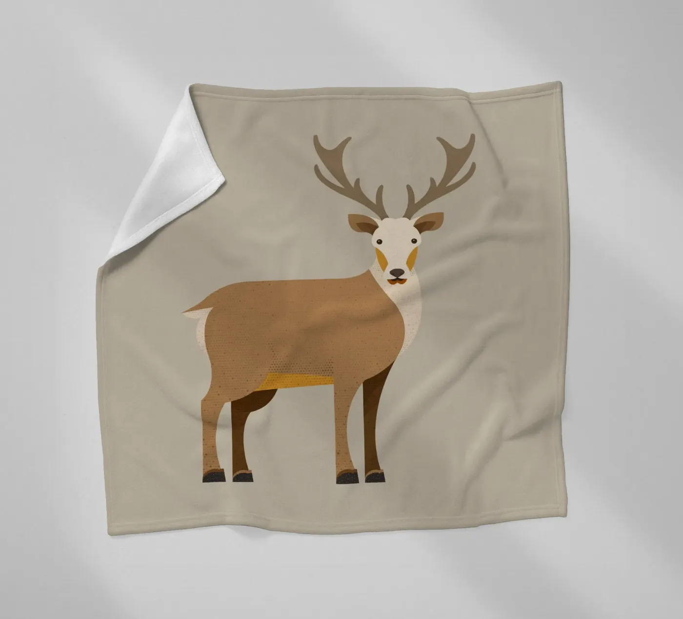 Whimsy Edelhert fleecedeken van The Printed Sparrow