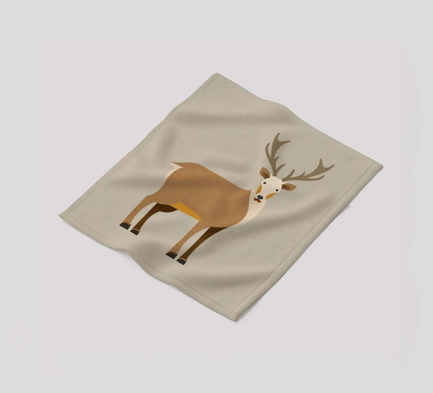 Whimsy Edelhert fleecedeken van The Printed Sparrow