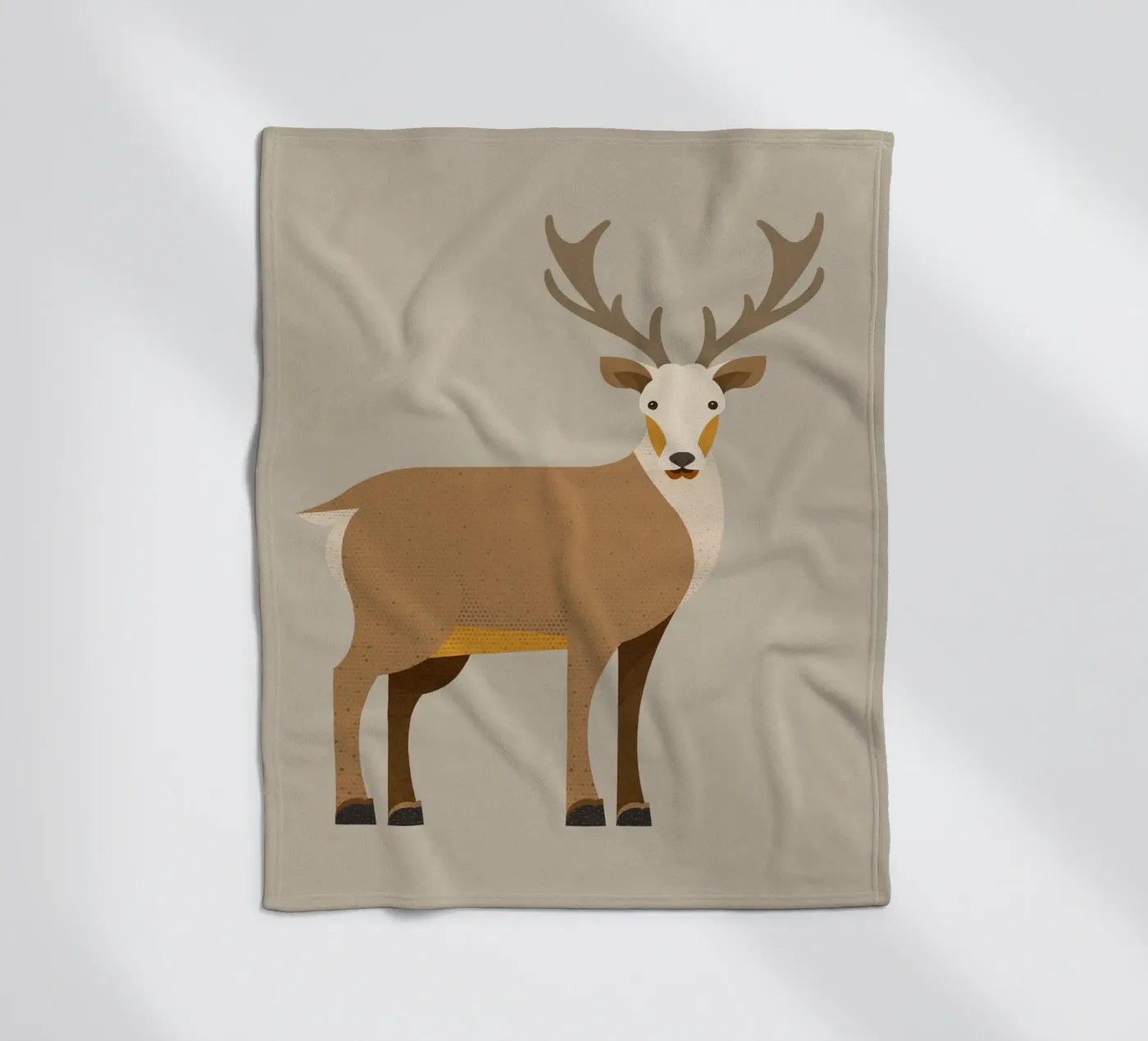 Whimsy Edelhert fleecedeken van The Printed Sparrow