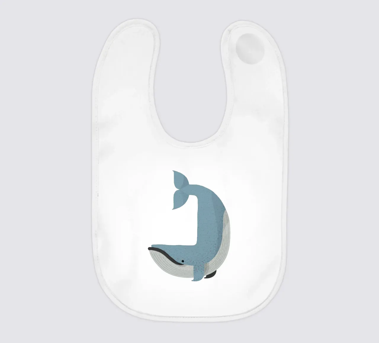 Whimsy Blauwal Babylätzchen von The Printed Sparrow