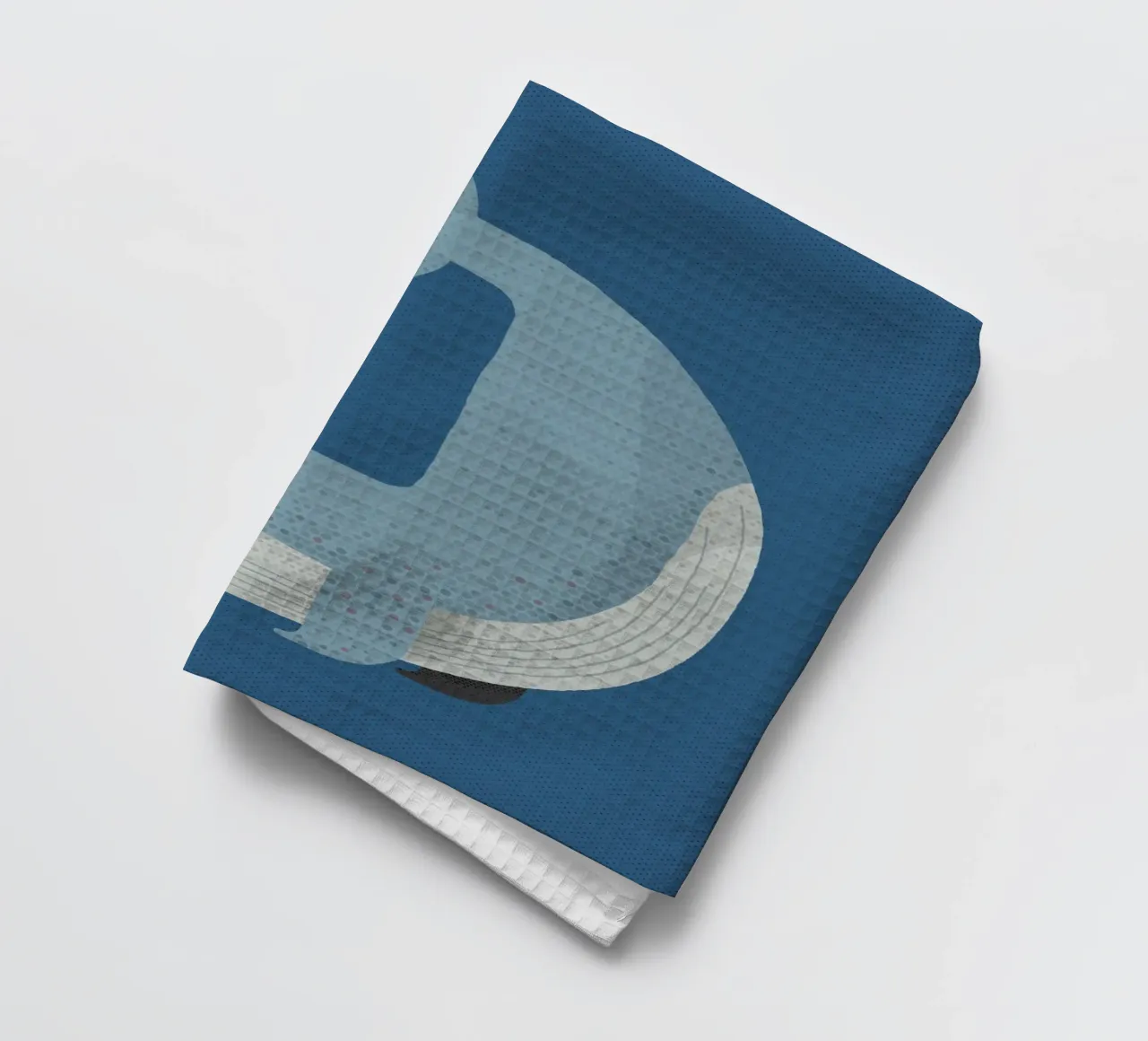 Whimsy Blue Whale tea towel by The Printed Sparrow