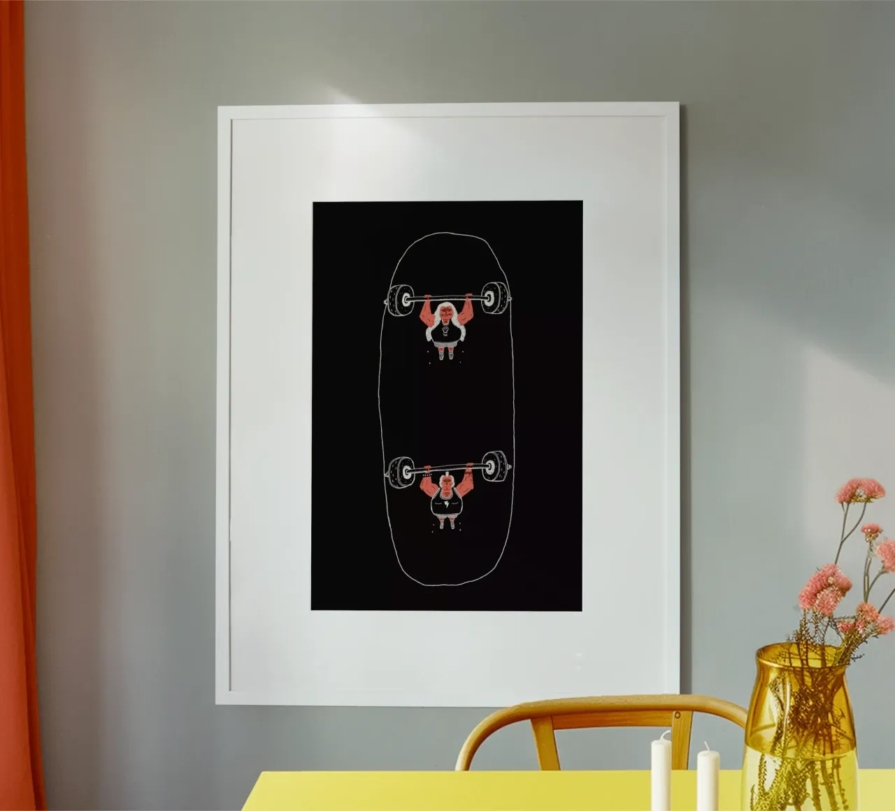 Heavyweight Skateboarding poster con telaio in plastica da Jacques Maes
