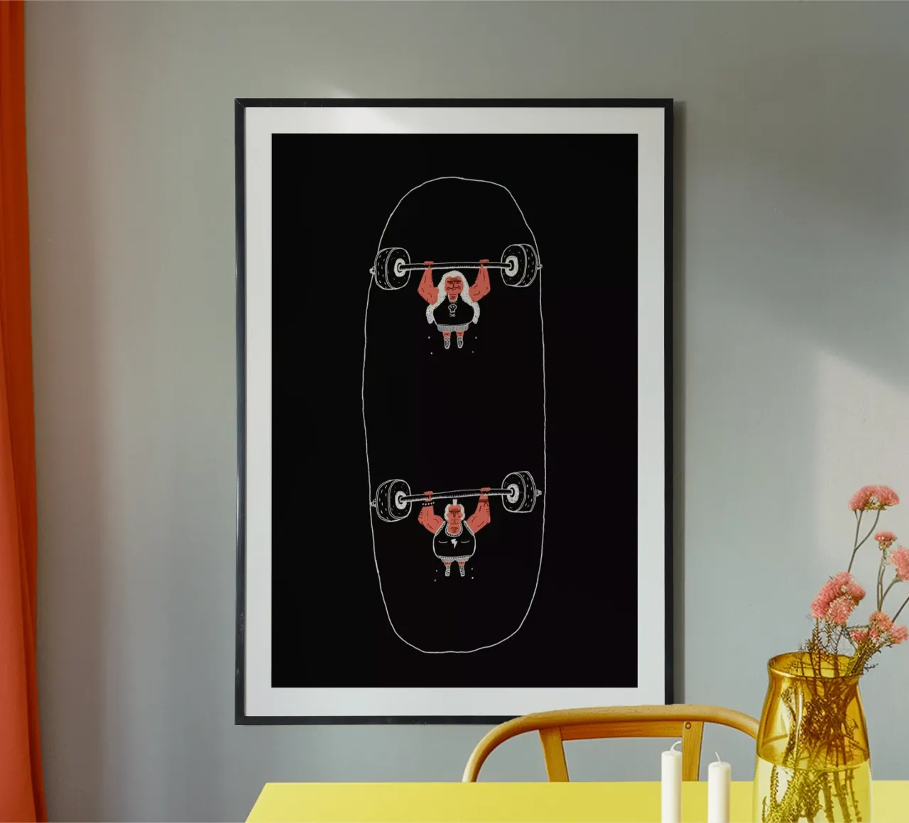 Heavyweight Skateboarding poster con telaio in plastica da Jacques Maes