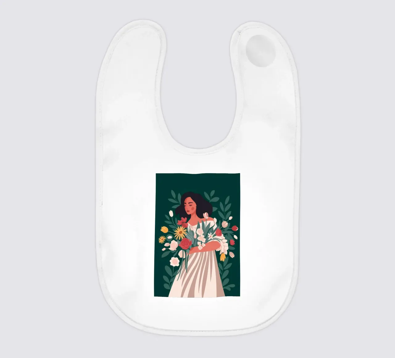 Floral Embrace Harmony baby bib by Color Oblivion