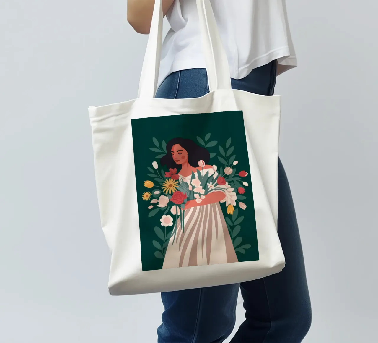 Floral Embrace Harmony tote bag by Color Oblivion