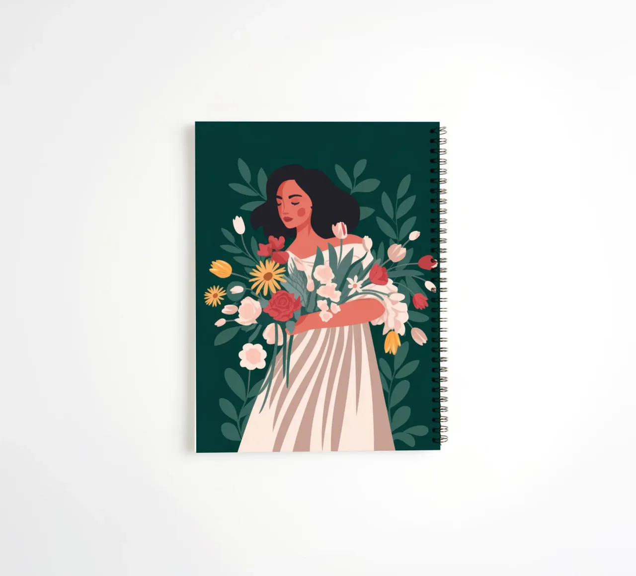 Floral Embrace Harmony spiral notebook by Color Oblivion