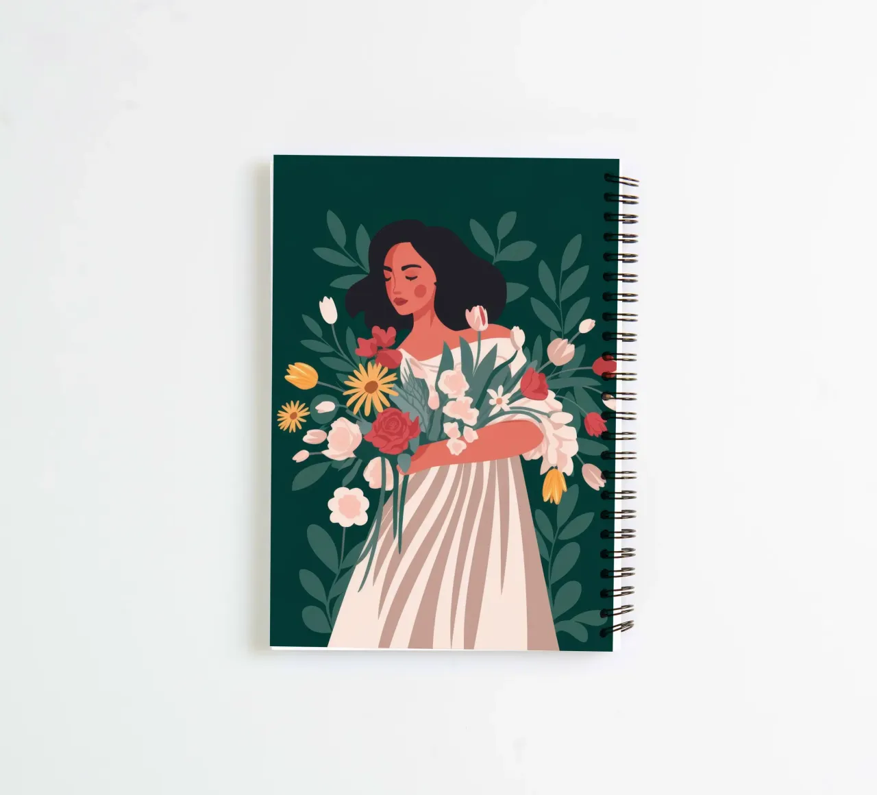 Floral Embrace Harmony spiral notebook by Color Oblivion