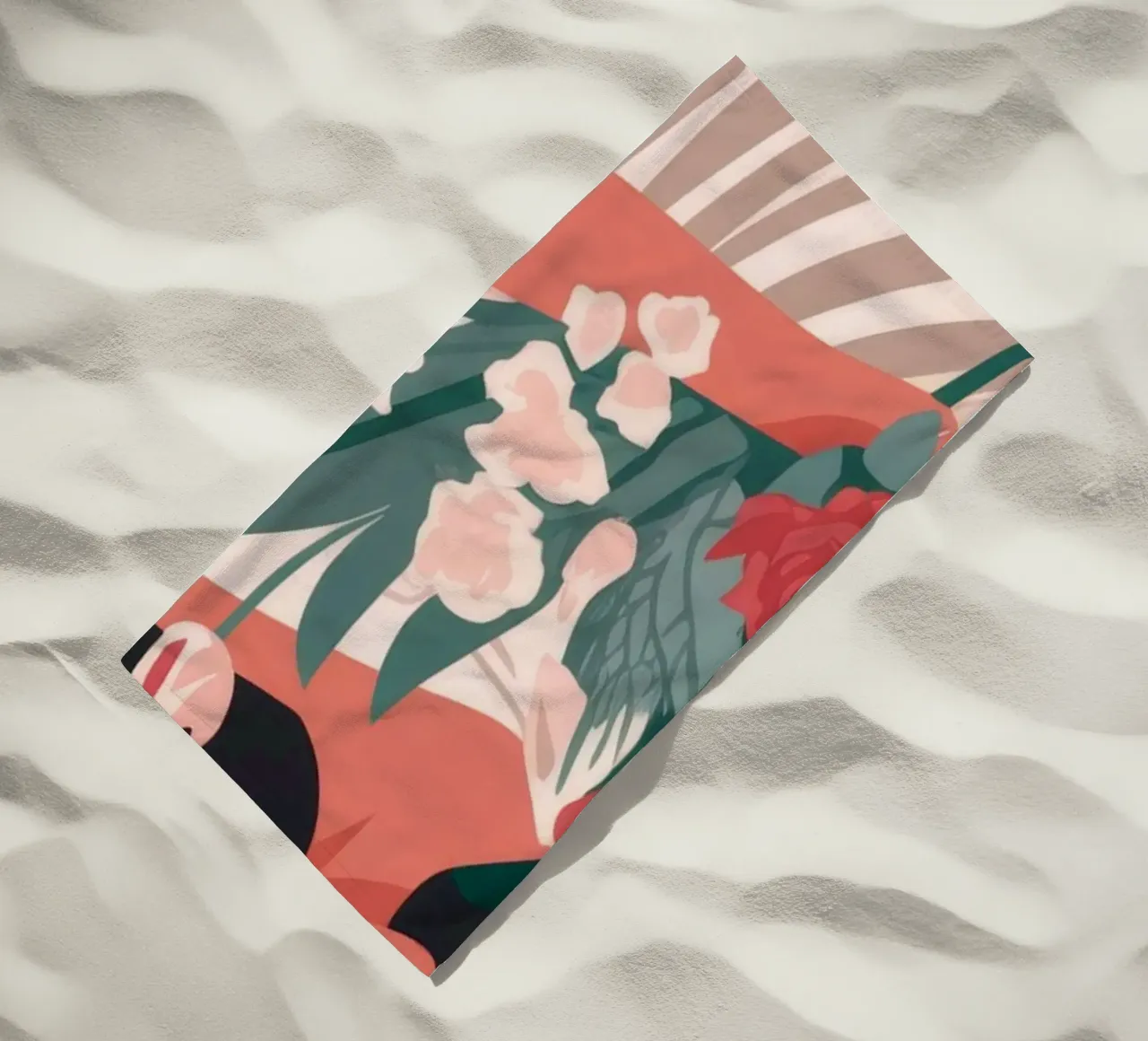 Floral Embrace Harmony beach towel by Color Oblivion