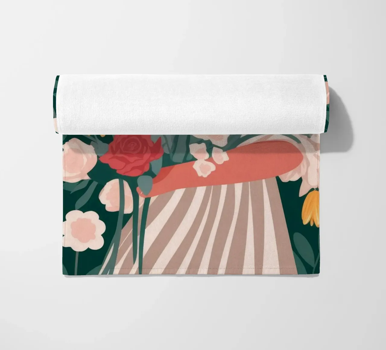 Floral Embrace Harmony beach towel by Color Oblivion